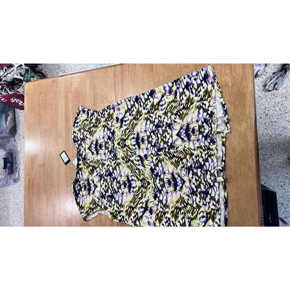 AVENUE YELLOW MIRAGE SPLIT SIDE BLOUSE WOMENS SIZE 20 NEW P1-196 - Picture 9 of 9